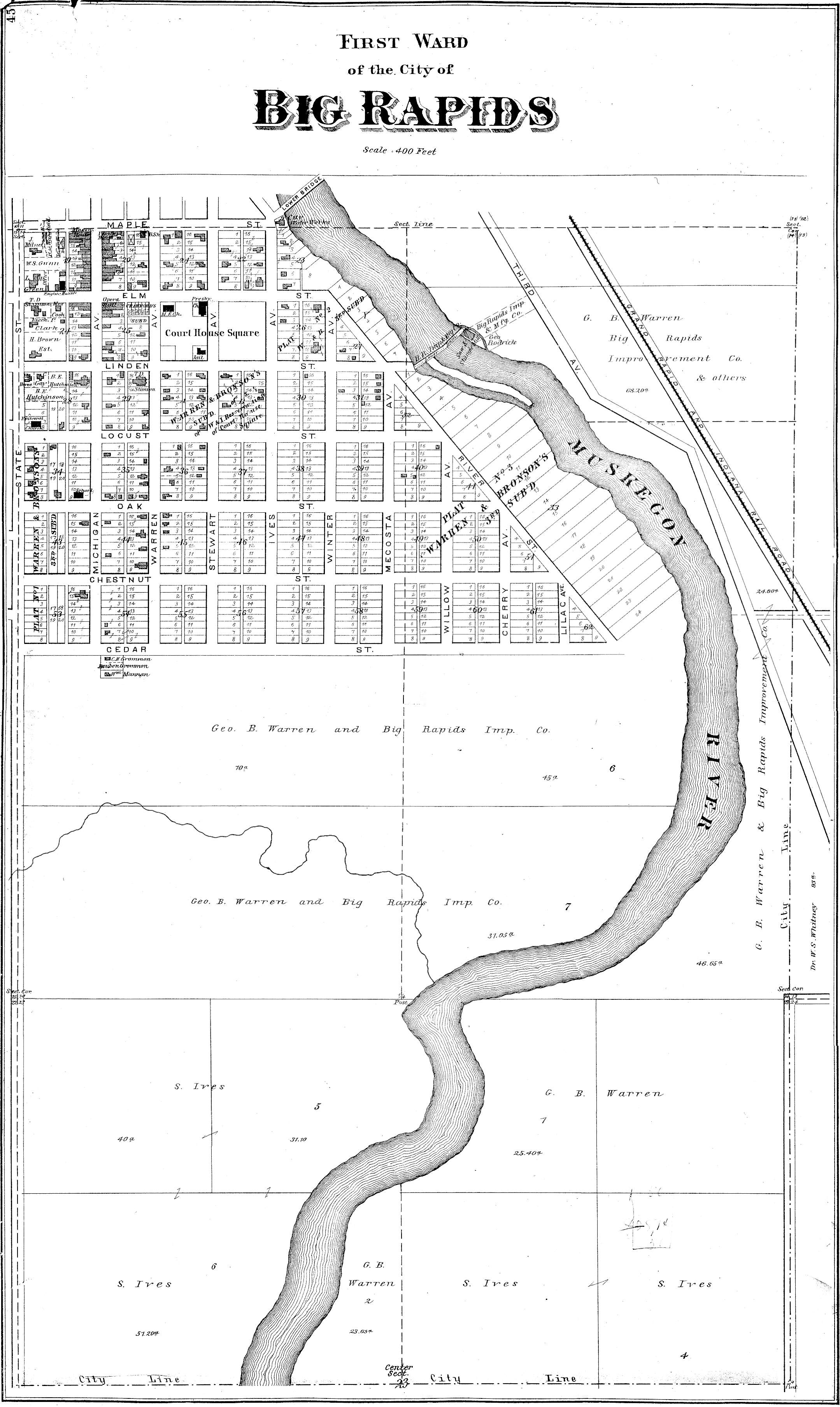 1879 Mecosta County Michigan Atlas 5552
