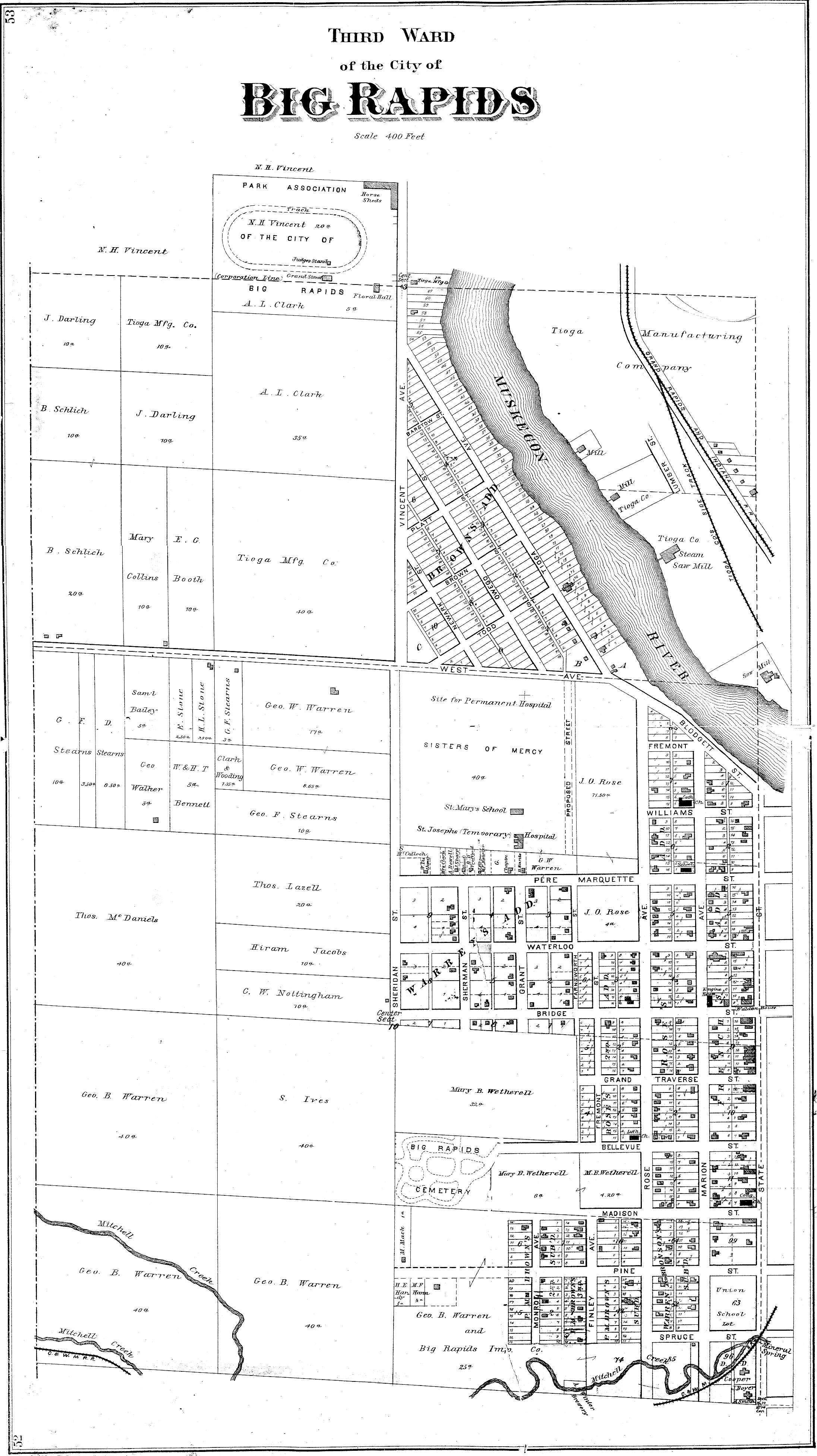 1879 Mecosta County Michigan Atlas 8018